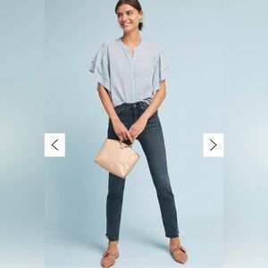 M.i.h Daily Jean High rise straight in earl with frayed, slit hem